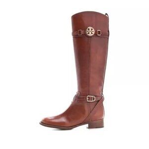 Brown Leather Knee-High Boots